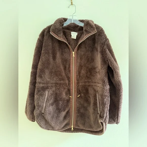 SOFTIES DreamPlush Double Zip Jacket Large, Brown Espresso - Picture 4 of 6